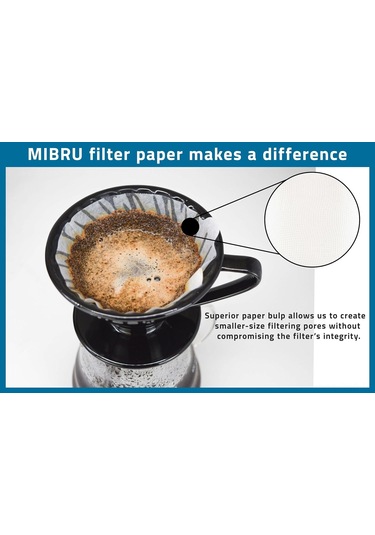 Ruicoo "v60 Kahve Filtre Kağıdı - 100 Adet, Premium Aromalı, Çevre Dostu, Kolay Kullanım" Beyaz