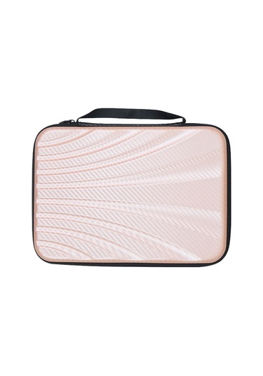 Ranyeek Tenis Topu Raketi Çantası, 2 Raket Ve 6 Top Saklayabilir, Sert Kasa, Su Geçirmez, Taşınması Kolay, Gül Kurusu Rengi