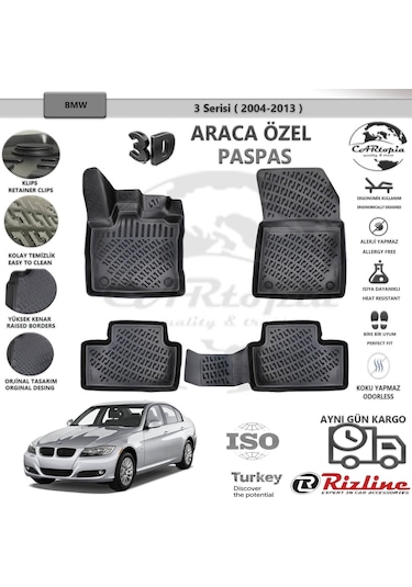 Bmw 3 Serisi E90 / 2005-2013 / Siyah / Rizline Paspas