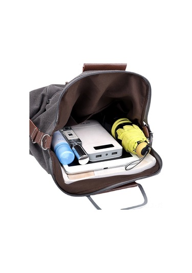 Jeemson Kadınlar İçin Kumaş Backpack, Çok Fonksiyonlu Sırt Çantası, Retro Stili, Gri Renk, Tek Omuz/el Çantası, Dayanıklı Ve Konforlu Çok Renkli