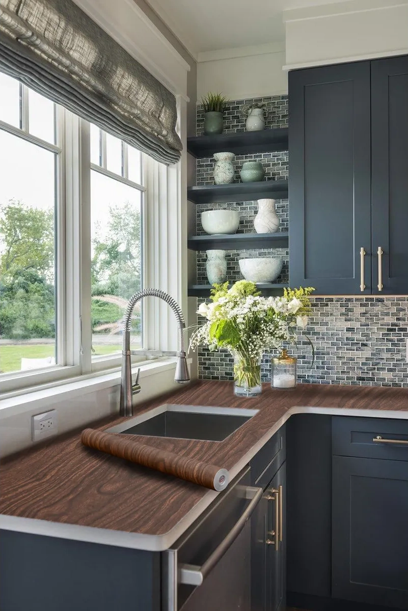 Stankoinstrument İ Osnastka Kendinden Yapışkanlı Ahşap Desenli Mat Mobilya Filmi 8 Metre 262693599