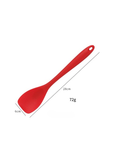 1 Adet Silikon Düz Başlı Spatula Entegre Hepsi Dahil Salata Kaşığı Yapışmaz Tencere Spatulası Silikon Mutfak Gereçleri Sarı