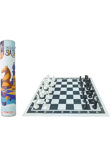 Okul Satranç Takımı 35x35 CM- Küçük Rulo - Ekonomik