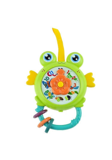 Oyuncak Kurbağa Saat Pilli Işıklı Sesli 15 Cm