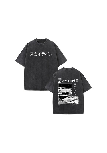 Dshztooma Vintage Kısa Kollu Anime Drift Ae86 Yarış Araba T-shirt Takumi Fujiwara Jdmgreenerkek Green