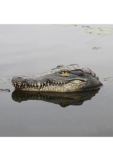 Bahçe Dekorasyonu İçin Gerçekçi Yüzen Timsah Heykeli 113 Karakter