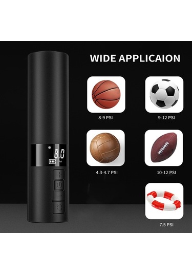 Fastbuy 12 Adet Akıllı Spor Topu Pompası, Kablosuz Sayısal Göstergeli, Fenerli, Futbol, Basketbol, Volleybol İçin