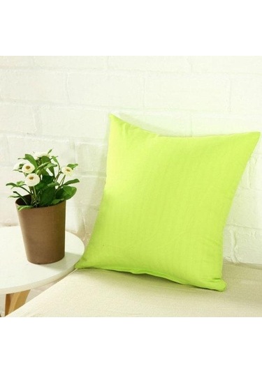 Yeşil Düz Düz Renk Atmak Yastık Kılıfı Ev Kanepe Keten Pamuk Kare Yastık Örtüsü