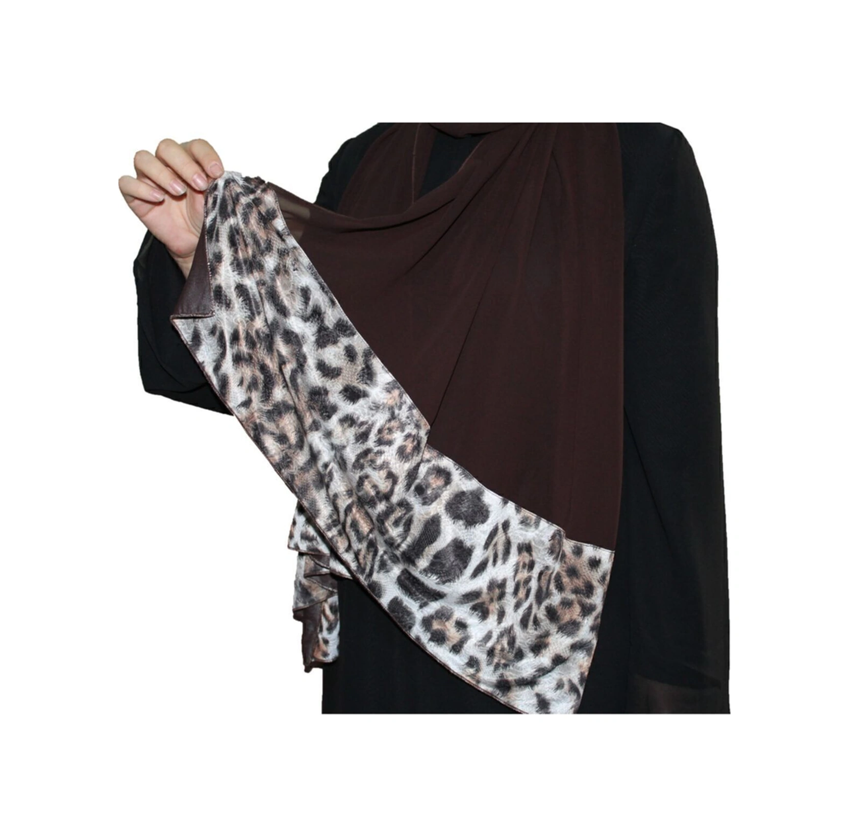 Kadın Kahverengi Leopar Şal Kahverengi