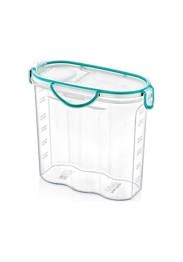 Kilitli Kapaklı Contalı Hava,su Sıvı Geçirmez 1,7 Litre Erzak Saklama Kabı-sa585 Şeffaf