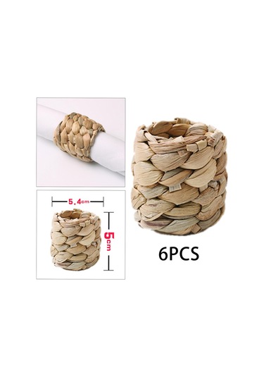 Homyl 6x El Yapımı Peçete Halkaları Peçetelik 5.4x5cm Haki