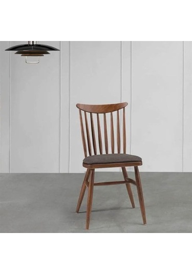 Ashbourne Ahşap Yemek Sandalyesi Ceviz - Kahverengi