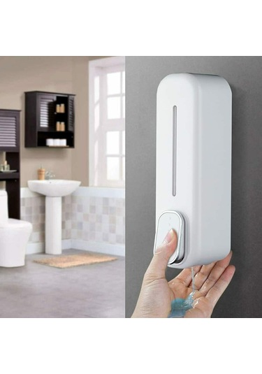 350 Ml Kapasiteli Manuel Sıvı Sabunluk Basmalı Model Duvara Askıl