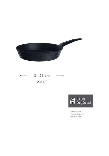 Karaca  Biodiamond Antibakteriyel Kulp Tava 26 Cm
