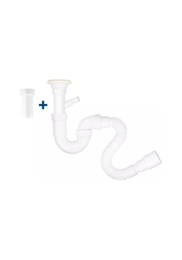 Masterprof 2'si 1 Arada Lavabo Sifonu, 1.1/2"x40 Esnek Boru İle 182834916