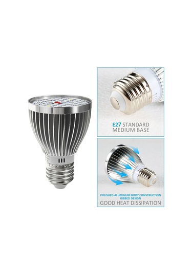 Shineyee E27 Bitki Büyüme Işık Lambası, 9w Gerçek Güç, 60 Smd 2835 Kırmızı+mavi+ır+uv+beyaz , Alüminyum Kasa, Ac85-265v, Fotosentez Geliştirici Shineyee E27 Bitki Büyüme Işık Lambası, 9w Gerçek Güç, 60 Smd 2835 Kırmızı+mavi+ır+uv+beyaz , Alüminyum Kasa, Ac85-265v, Fotosentez Geliştirici