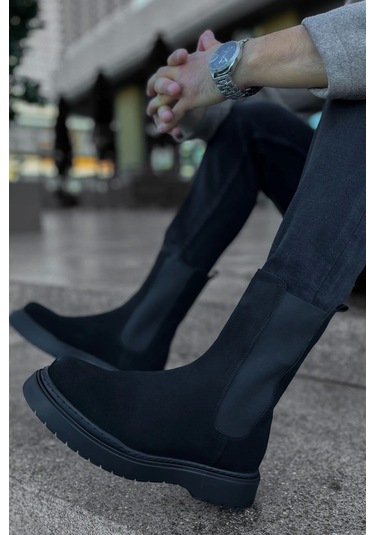 Ch223 Srt Alaska Süet Erkek Bot Sıyah Çok Renkli