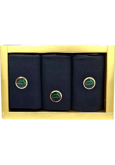 Altın Teknolojili Erkek Bambu Çorap-3 Çift Siyah Antrasit - Kiremit