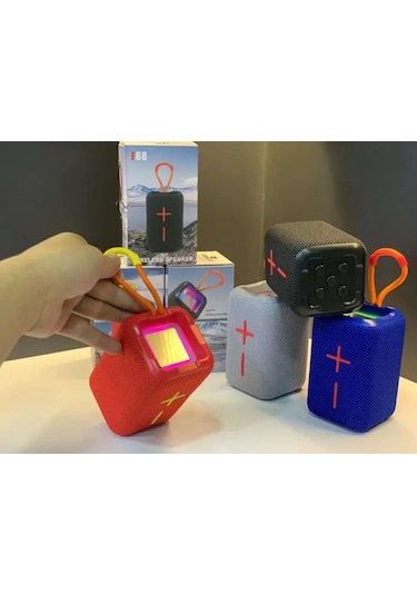 F68 Saplı Taşınabilir Bluetooth Hoparlör, Renkli Işıklar, Tws