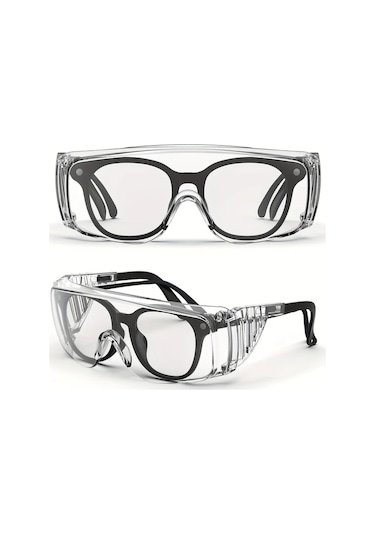 Willowhaven Transparent Anti Fog Güvenlik Gözlüğü Ayarlanabilir Şakaklık Rahat Burun Pedi İş Endüstriyel Kullanım