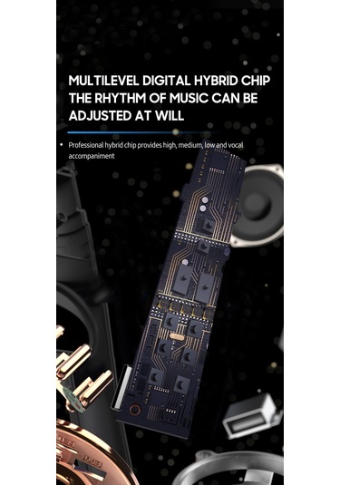 Ruicoo Kablosuz Şarkı Mikrofonu - Bluetooth Hoparlörlü Profesyonel K8 Modeli Altın