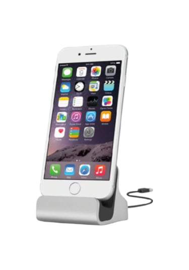 iphone Uyumlu 6 6S 7 7S 8 X Usb Kablolu Masaüstü Stand'Lı Dok Şarj Cihaz