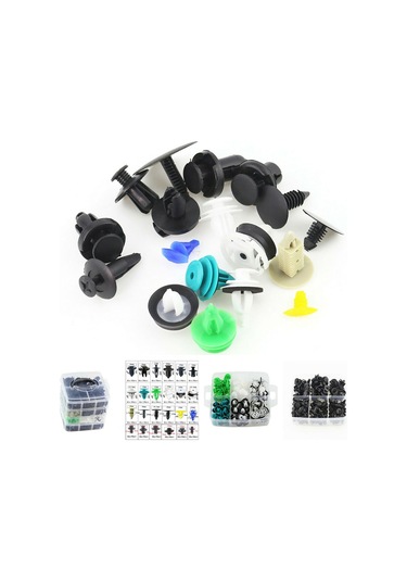 Moveevo 620 Parça Plastik Bağlantı Klipsi Seti - 930g, 190x190x150mm, Panel Çıkarma Aleti Dahil