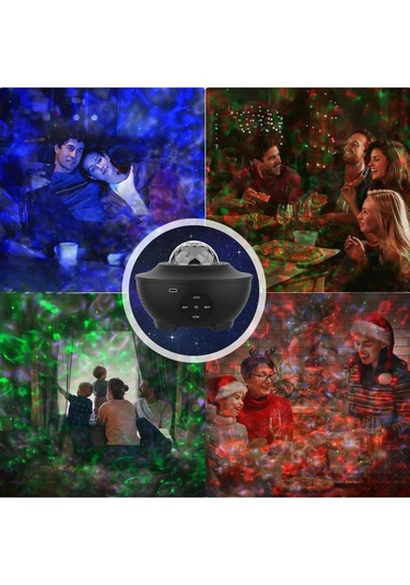 Yıldızlı Gökyüzü Projektörü Uzaktan Kumandalı Çocuklara Özel Şarjlı