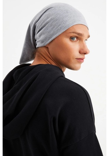 Erkek 4 Fonksiyonlu Koruyucu Pamuklu, Esnek, Terletmez, Bandana, Boyunluk, Maske - Tek Ebat / Açık Gri Açık Gri