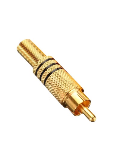 Powermaster Pm-1290 Tos Rca Fiş Metal Gold Erkek Konnektör