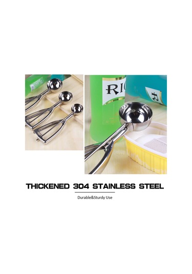 Geeroyoo "304 Paslanmaz Çelik Dondurma Kaşığı - 12 Boyut, Ergonomik Tetik, Mükemmel Yuvarlak Top Şekillendirme" Diğer