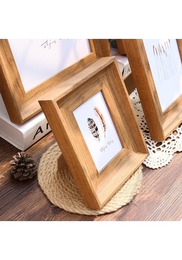 Novahub Kahverengi Ahşap 5-10 Inç Çerçeve, Genişletilmiş Sınır, Çift Kullanımlı, Basit Fotoğraf Dekor