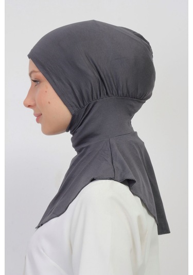 Pratik Esnek Likralı Boyunluklu Geçmeli Bone Füme