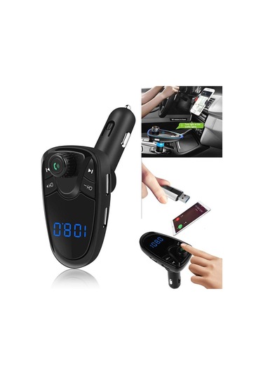 M1 Araba Bluetooth Mp3 Büyük Ekran Çift Usb Bağlantı Noktası Şarj Araba Fm Verici Araba Bluetooth Hands-free