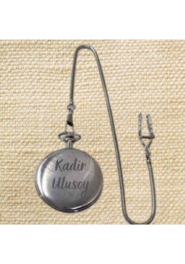 Kişiye Özel Retro Ay Yıldız Kabarmalı Köstekli Saat