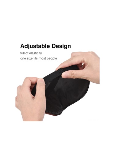 Geeroyoo Siyah Uyku Maskesi, Turuncu Earplug Ve Rastgele Renkli Saklama Çantası - 3'lü Konforlu Uyku Seti Siyah