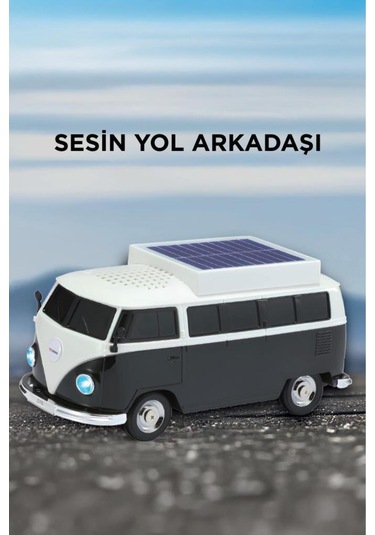 Bluetooth Hoparlör Retro Araba Vosvos Tasarımlı Solar Şarjlı Speaker D70
