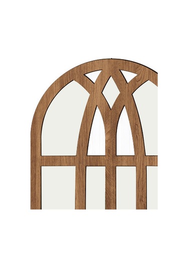 Suntek Kemerli Bölmesi Ayna Duvara Monte Dekoratif Akrilik Camı Kahverengi