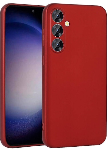 Ardemix Galaxy Uyumlu S24 Uyumlu Premier Silikon Kılıf-kırmızı Kirmizi