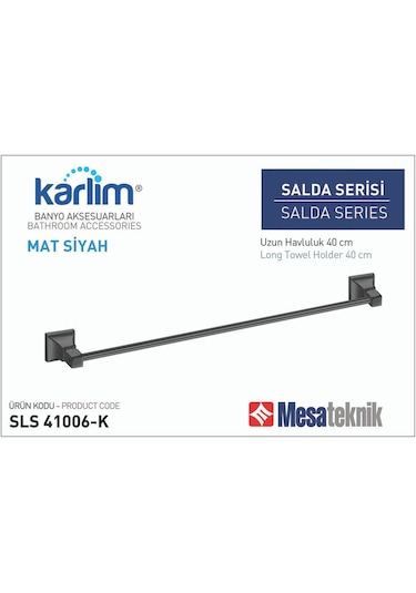 Karlim Salda Serisi Uzun Havluluk 45 Cm Siyah
