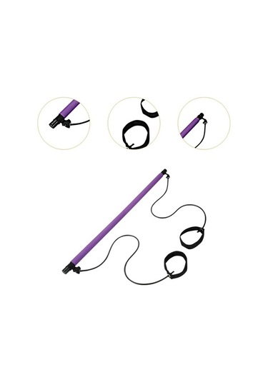 Ganzhoushop Suntek Spor Pilates Çubuğu Fitness Ekipmanı Bölüm Bar 2 Qk Mor Mor
