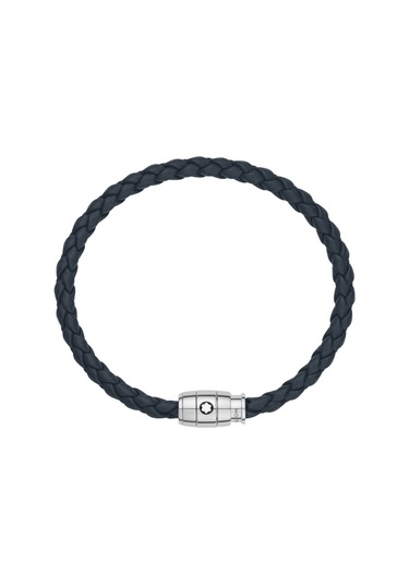 Montblanc Büyük Soft Mavi Deri Bileklik 136014 Mavi