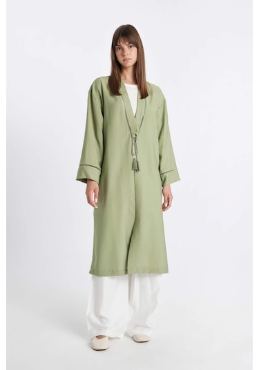 Defacto Relax Fit Hakim Yaka Kimono C9691AX24SMKH461 Haki