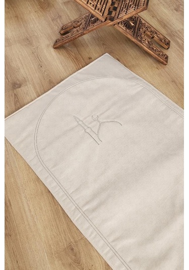Sade Seccade Naturel Düz Keten 70x115 Camii Nakış Bej
