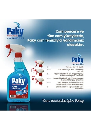 Paky Cam Temizlik Köpüğü Trigger Sprey 2 x 1 L