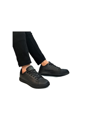 Jump 15306-15307 Siyah-siyah Düz Taban Rahat Spor Ayakkabı Siyah
