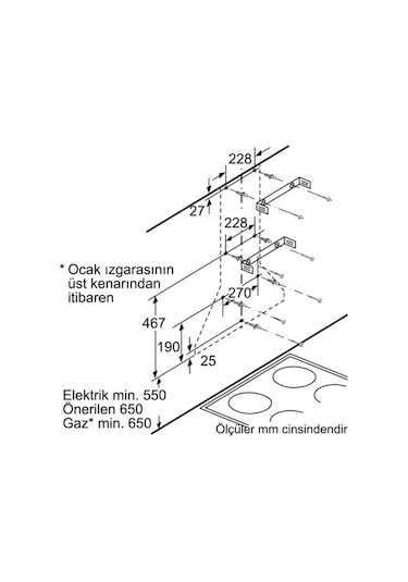 Siemens LC64WA621 Duvar Tipi 60 CM Davlumbaz