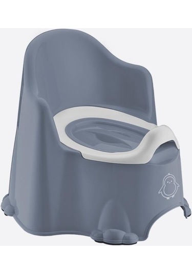 Flosoft Lazımlık, Kaydırmaz Tabanlı Kapaklı Taşınabilir Çocuk Bebek Tuvalet Eğitimi Oturağı Mavi