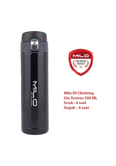 Milo Of Climbing Glo 500 Ml Çelik Termos Siyah