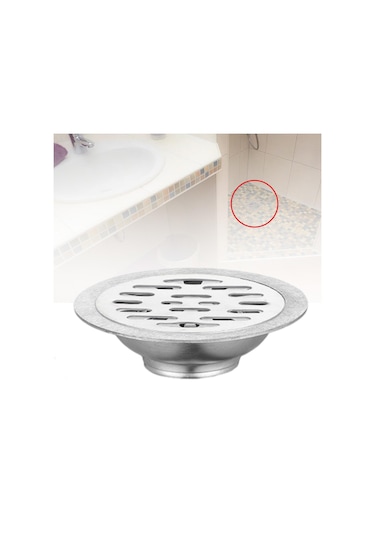 Homyl Yer Süzgeçli Yeraltı 12cm Bodrum Duş 11.8x2.8cm-tekli 11.8x2.8cm Tekli Diğer